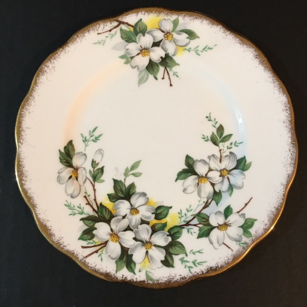 Royal Albert Bone China White Dogwood England 6 3/8" Flawless - Picture 1 of 5